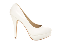 Damen High Heel Plateau Brautschuhe Hochzeit Pumps Abendschuhe Stilettos White # 5489