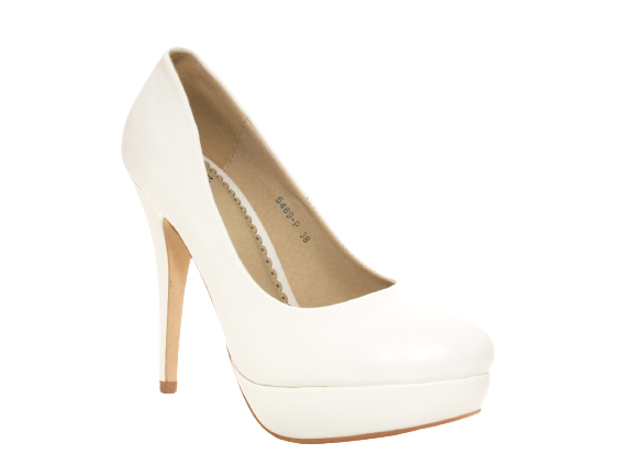 Women's High Heel Platform Bridal Shoes Wedding Pumps Evening Shoes Stilettos White # 5489