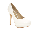 Damen High Heel Plateau Brautschuhe Hochzeit Pumps Abendschuhe Stilettos White # 5489