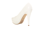 Damen High Heel Plateau Brautschuhe Hochzeit Pumps Abendschuhe Stilettos White # 5489