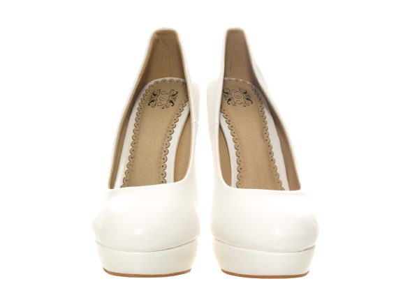 Women's High Heel Platform Bridal Shoes Wedding Pumps Evening Shoes Stilettos White # 5489