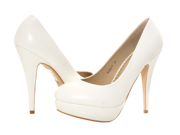 Women's High Heel Platform Bridal Shoes Wedding Pumps Evening Shoes Stilettos White # 5489