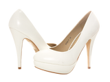 Damen High Heel Plateau Brautschuhe Hochzeit Pumps Abendschuhe Stilettos White # 5489