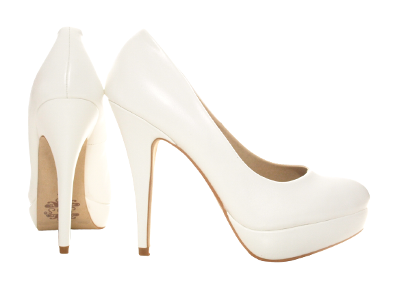 Women's High Heel Platform Bridal Shoes Wedding Pumps Evening Shoes Stilettos White # 5489