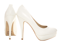 Damen High Heel Plateau Brautschuhe Hochzeit Pumps Abendschuhe Stilettos White # 5489