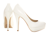 Damen High Heel Plateau Brautschuhe Hochzeit Pumps Abendschuhe Stilettos White # 5489