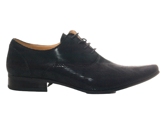 Chaussures basses de ville pour homme, chaussures de costume à lacets, chaussures de soirée, noir # 157-30
