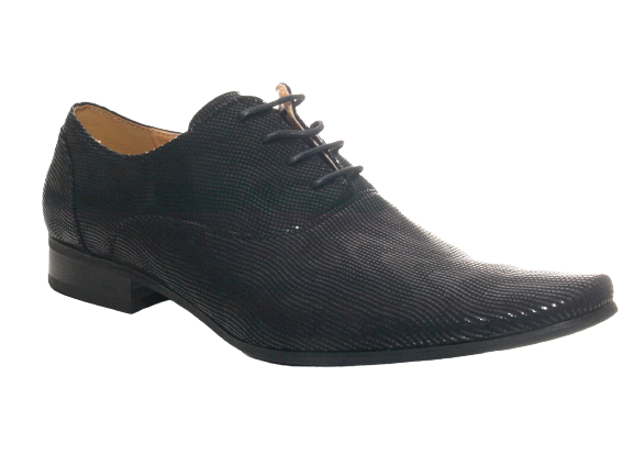 Chaussures basses de ville pour homme, chaussures de costume à lacets, chaussures de soirée, noir # 157-30