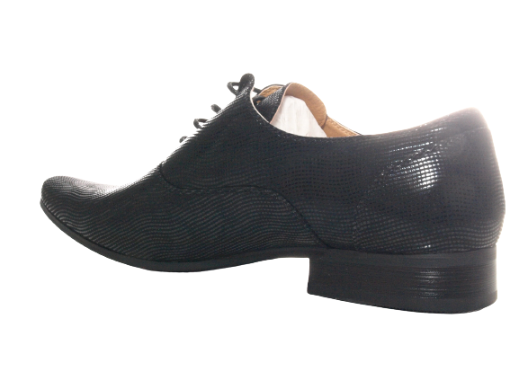 Chaussures basses de ville pour homme, chaussures de costume à lacets, chaussures de soirée, noir # 157-30
