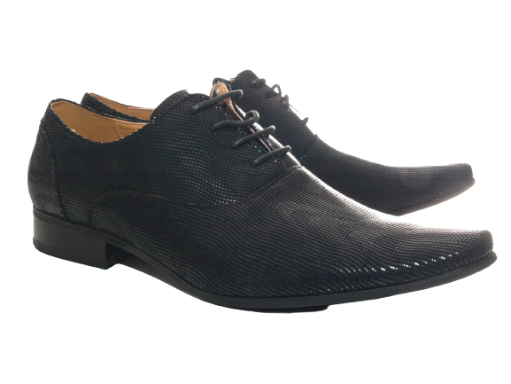 Chaussures basses de ville pour homme, chaussures de costume à lacets, chaussures de soirée, noir # 157-30