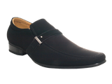 Herren Business Designer Halbschuhe Anzug Schuhe Abendschuhe Velour Look Black # 632-20