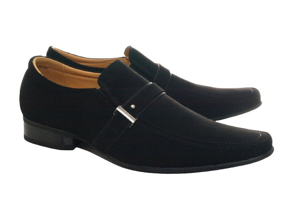 Chaussures de ville homme business designer, chaussures de costume, chaussures de soirée, aspect velours noir n° 632-20