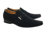 Herren Business Designer Halbschuhe Anzug Schuhe Abendschuhe Velour Look Black # 632-20