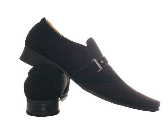 Chaussures de ville homme business designer, chaussures de costume, chaussures de soirée, aspect velours noir n° 632-20