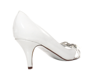 Damen High Heels Brautschuhe Hochzeit Abendschuhe Pumps Riemen White # 39838-1