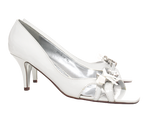 Damen High Heels Brautschuhe Hochzeit Abendschuhe Pumps Riemen White # 39838-1