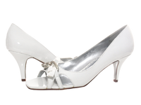 Damen High Heels Brautschuhe Hochzeit Abendschuhe Pumps Riemen White # 39838-1