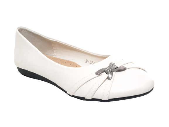 Ballerines mocassins sans lacets pour fille, chaussures basses, style décontracté, blanc # 564