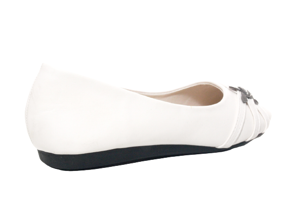 Ballerines mocassins sans lacets pour fille, chaussures basses, style décontracté, blanc # 564