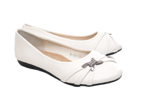 Mädchen Slipper Halbschuhe Ballerina Loafer Mokassins Slip On Flats Freizeit White # 564