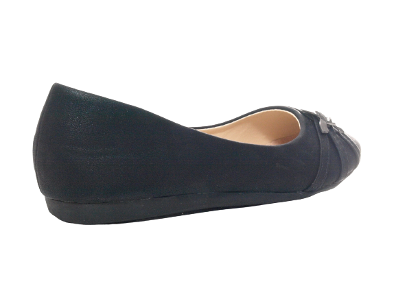 Ballerines mocassins sans lacets pour fille chaussures basses chaussures à enfiler décontractées noir # 564