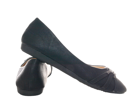 Ballerines mocassins sans lacets pour fille chaussures basses chaussures à enfiler décontractées noir # 564