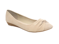 Damen Slipper Keilabsatz Ballerina Loafer Mokassins Slip On Flats Freizeit Beige # 8074