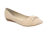 Damen Slipper Keilabsatz Ballerina Loafer Mokassins Slip On Flats Freizeit Beige # 8074