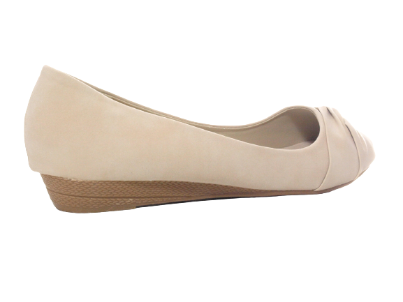 Women's Wedge Ballerina Loafers Moccasins Slip-On Flats Casual Beige # 8074