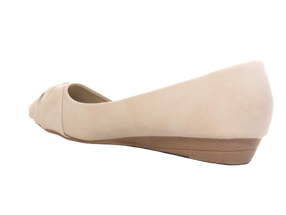 Women's Wedge Ballerina Loafers Moccasins Slip-On Flats Casual Beige # 8074
