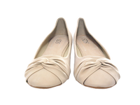 Damen Slipper Keilabsatz Ballerina Loafer Mokassins Slip On Flats Freizeit Beige # 8074