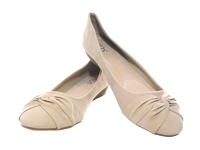 Damen Slipper Keilabsatz Ballerina Loafer Mokassins Slip On Flats Freizeit Beige # 8074