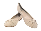 Damen Slipper Keilabsatz Ballerina Loafer Mokassins Slip On Flats Freizeit Beige # 8074