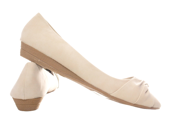 Women's Wedge Ballerina Loafers Moccasins Slip-On Flats Casual Beige # 8074