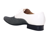 Herren Business Designer Halbschuhe Anzug Schuhe Abendschuhe Lack Optik White # 157-81