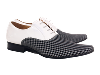 Herren Business Designer Halbschuhe Anzug Schuhe Abendschuhe Lack Optik White # 157-81