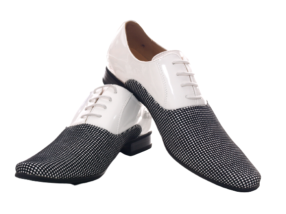 Chaussures de ville homme design, chaussures de costume, chaussures de soirée, aspect verni blanc # 157-81