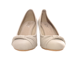 Damen Pumps Keilabsatz Schuhe Beige  # 9381