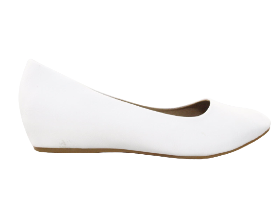 Women's Wedge Ballerina Loafers Moccasins Slip-On Flats Leisure White # 7