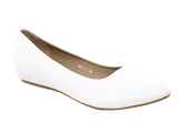 Damen Slipper Keilabsatz Ballerina Loafer Mokassins Slip On Flats Freizeit White # 7