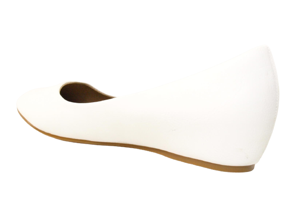 Women's Wedge Ballerina Loafers Moccasins Slip-On Flats Leisure White # 7