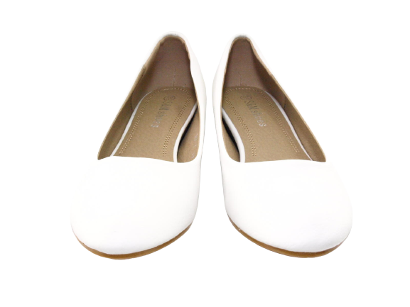 Women's Wedge Ballerina Loafers Moccasins Slip-On Flats Leisure White # 7