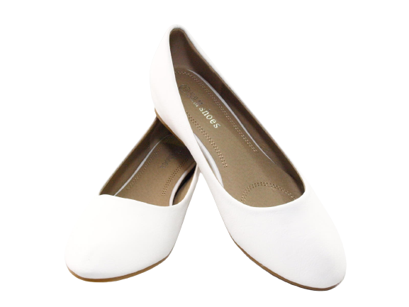 Women's Wedge Ballerina Loafers Moccasins Slip-On Flats Leisure White # 7