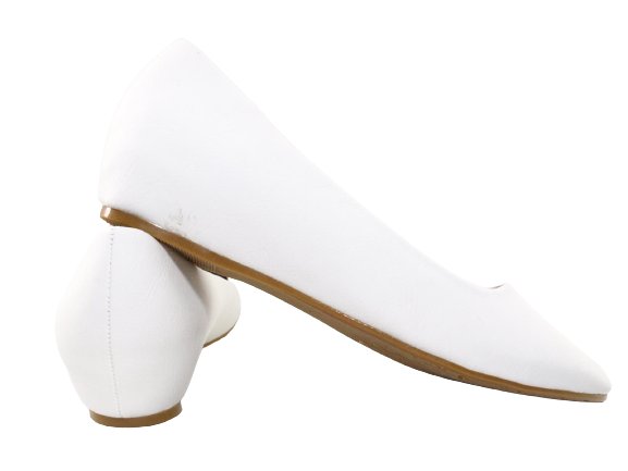 Women's Wedge Ballerina Loafers Moccasins Slip-On Flats Leisure White # 7