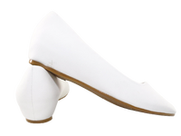 Damen Slipper Keilabsatz Ballerina Loafer Mokassins Slip On Flats Freizeit White # 7