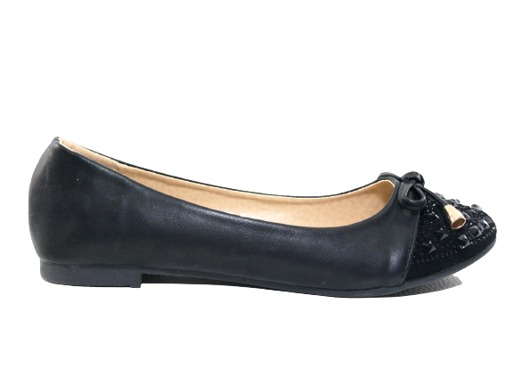 Chaussures basses pour femmes, ballerines, mocassins, slip-ons, plates, loisirs, noir # 8