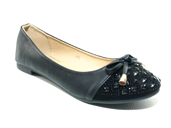 Women's Slip-on Shoes Ballerinas Loafers Moccasins Slip-on Flats Casual Black # 8