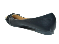 Damen Slipper Halbschuhe Ballerina Loafer Mokassins Slip On Flats Freizeit Black # 8