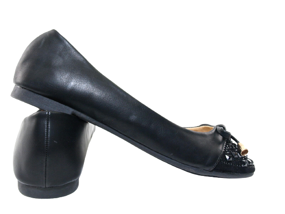 Women's Slip-on Shoes Ballerinas Loafers Moccasins Slip-on Flats Casual Black # 8