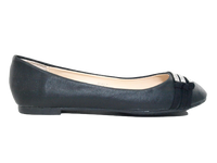 Damen Slipper Halbschuhe Ballerina Loafer Mokassins Slip On Flats Freizeit Black # 8382-7